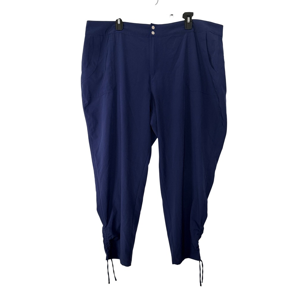 Navy Blue Lightweight Adjustable Cinched Hem Active Pants Size 20W Joggers